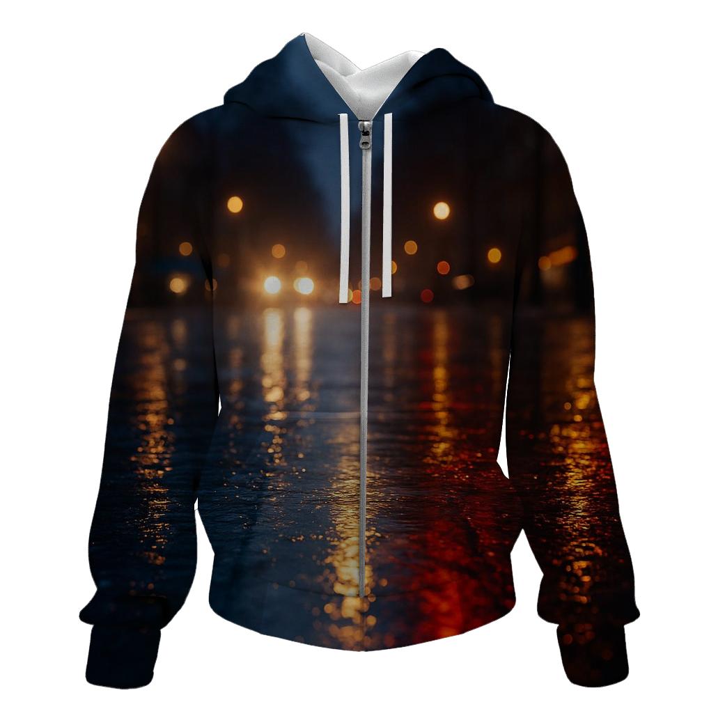 French Flag Rainy Paris Reflection pullover hoodies