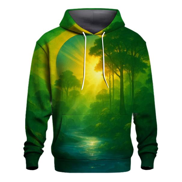 Brazilian Flag Jungle Light Abstract graphic hoodies