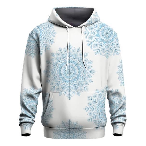 Snowflake Mandala Rings On Soft White pullover hoodies