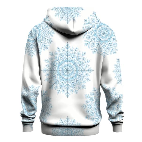 Snowflake Mandala Rings On Soft White pullover hoodies