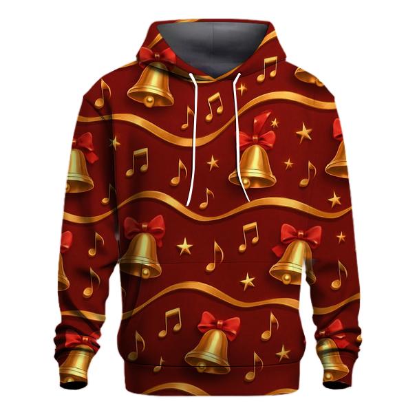 Golden Bell Wave On Deep Crimson pullover hoodies