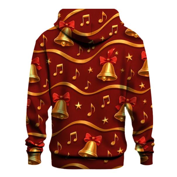 Golden Bell Wave On Deep Crimson pullover hoodies