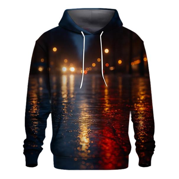 French Flag Rainy Paris Reflection heavyweight hoodies