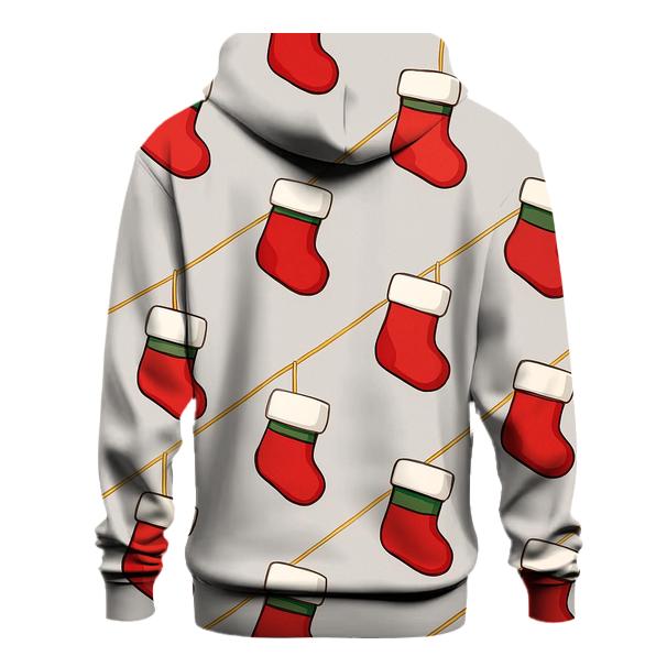 Stocking Garland Diagonal Scatter On Soft Gray hoodie trends