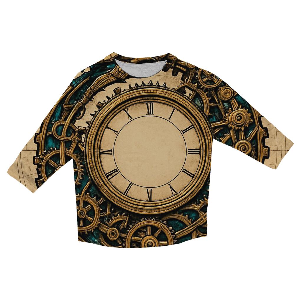 Celestial Clockwork Ouroboros trendy 3/4 sleeve tops