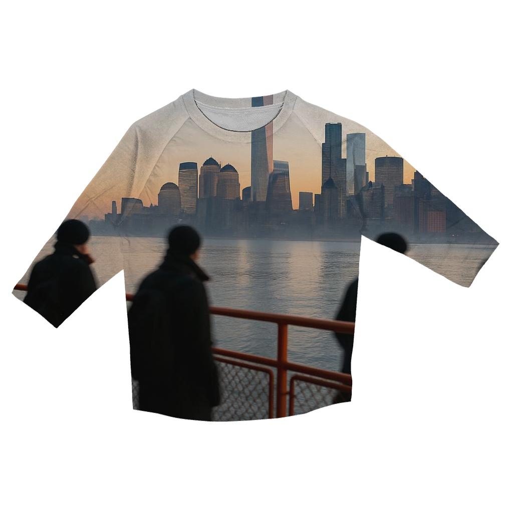 Hudson River Sunrise Commute personalized 3/4 sleeve tees