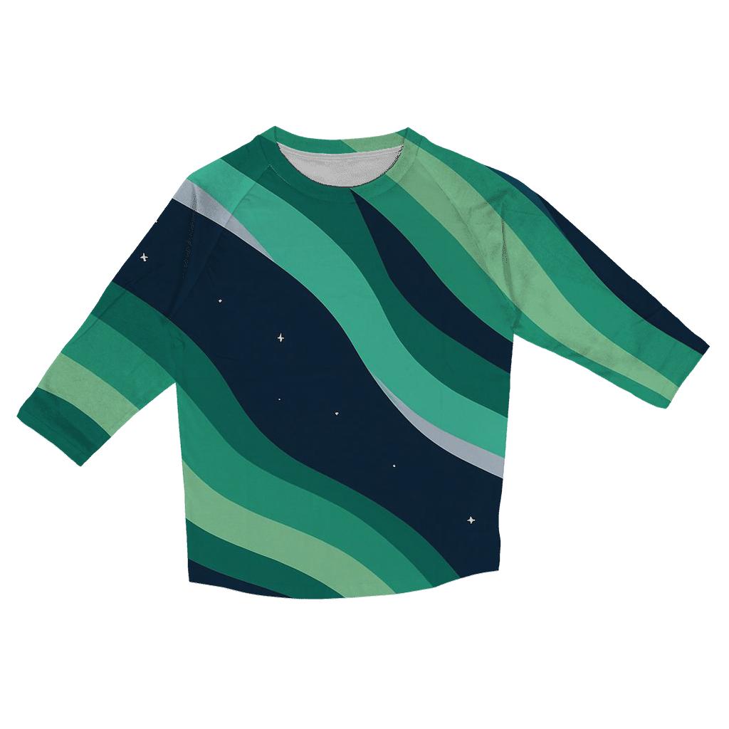 TidalAuroraBands designer 3/4 sleeve blouses