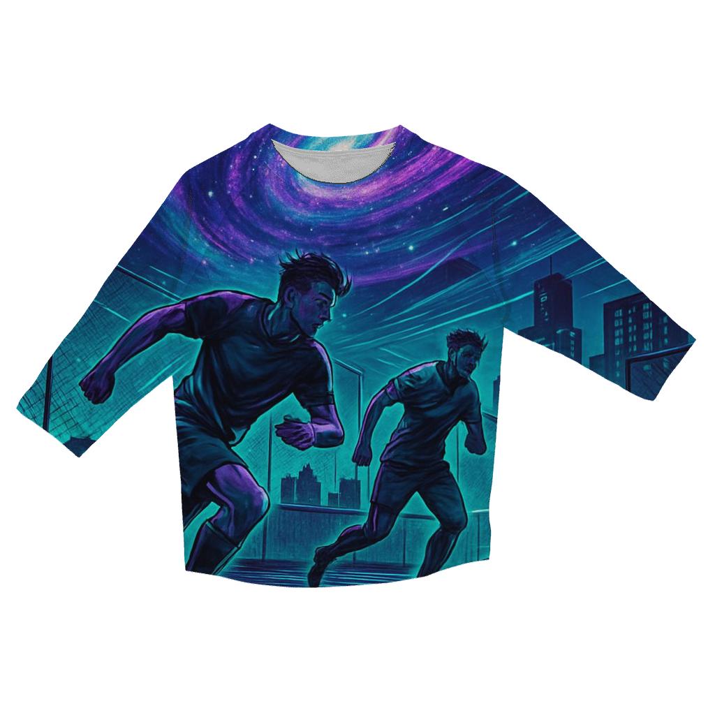Cosmic Street Soccer Clash trendy 3/4 sleeve tops