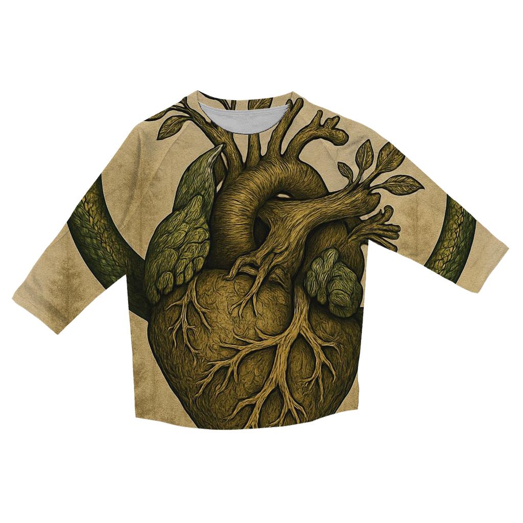 Forest Heart Ouroboros designer 3/4 sleeve blouses
