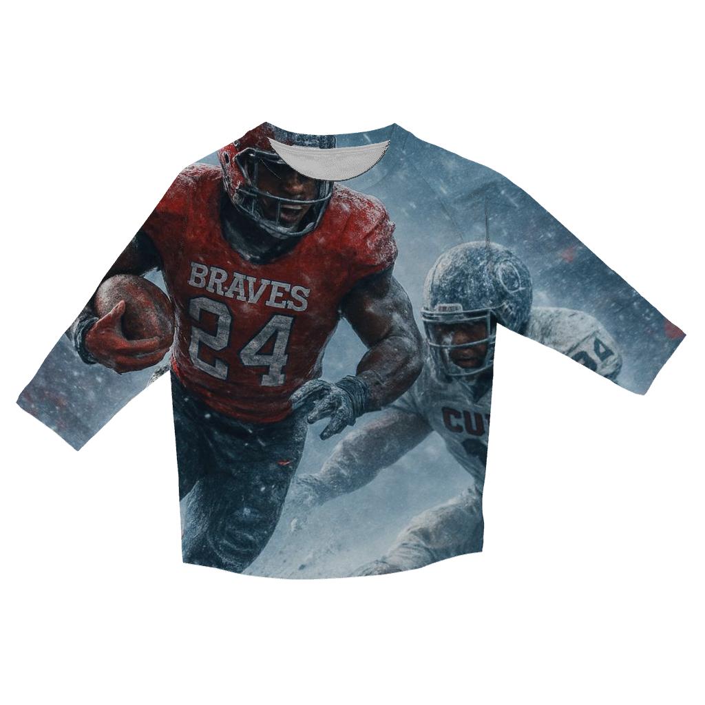 Frozen Yard Battle Braves Vs Cubs personalized 3/4 sleeve tees