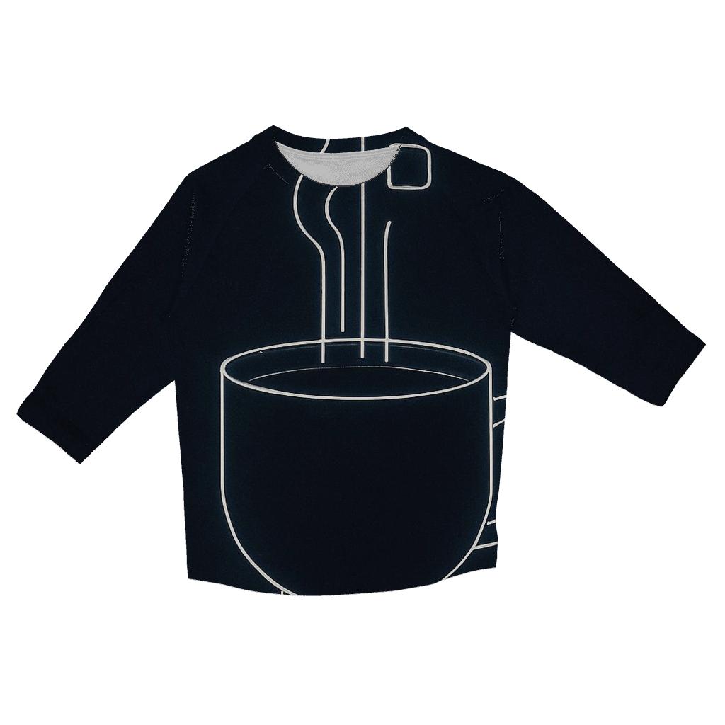 Midnight Espresso Lines cotton quarter sleeve shirts