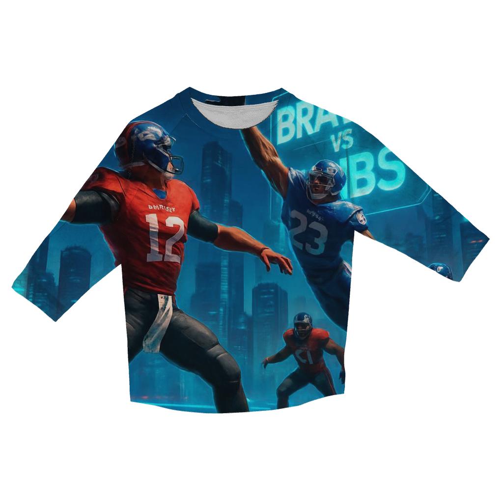 Rooftop City Bowl Braves Vs Cubs trendy 3/4 sleeve tops