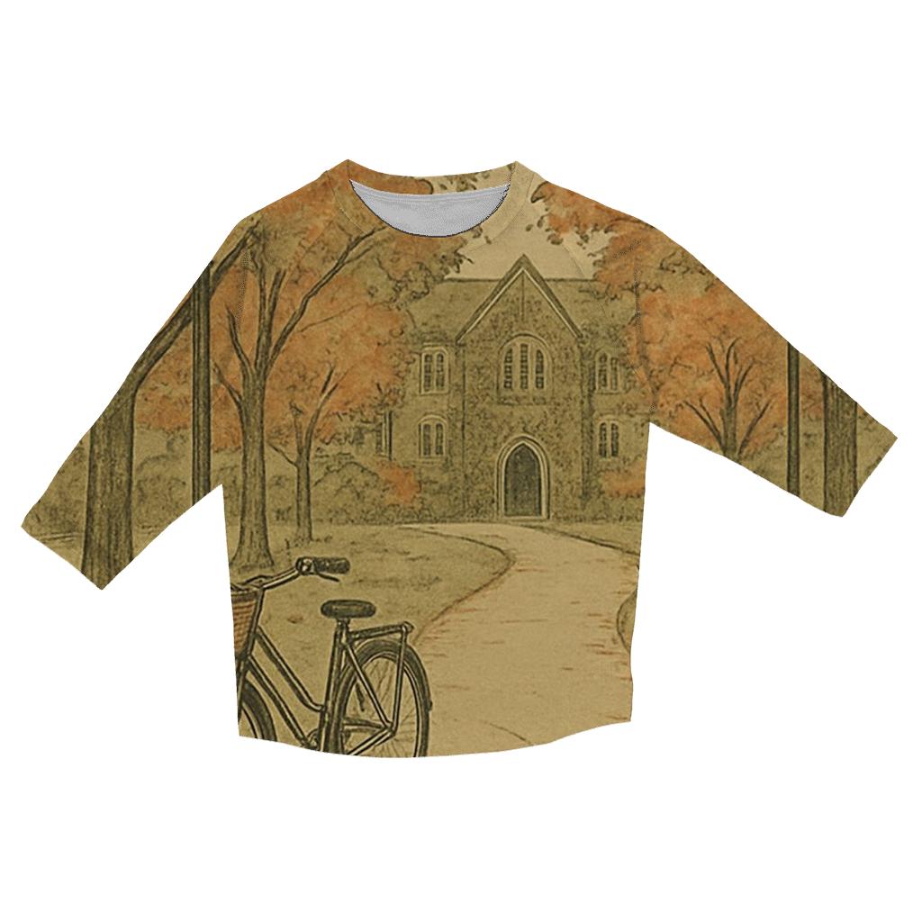 Old Campus Bicycle Lane trendy 3/4 sleeve tops