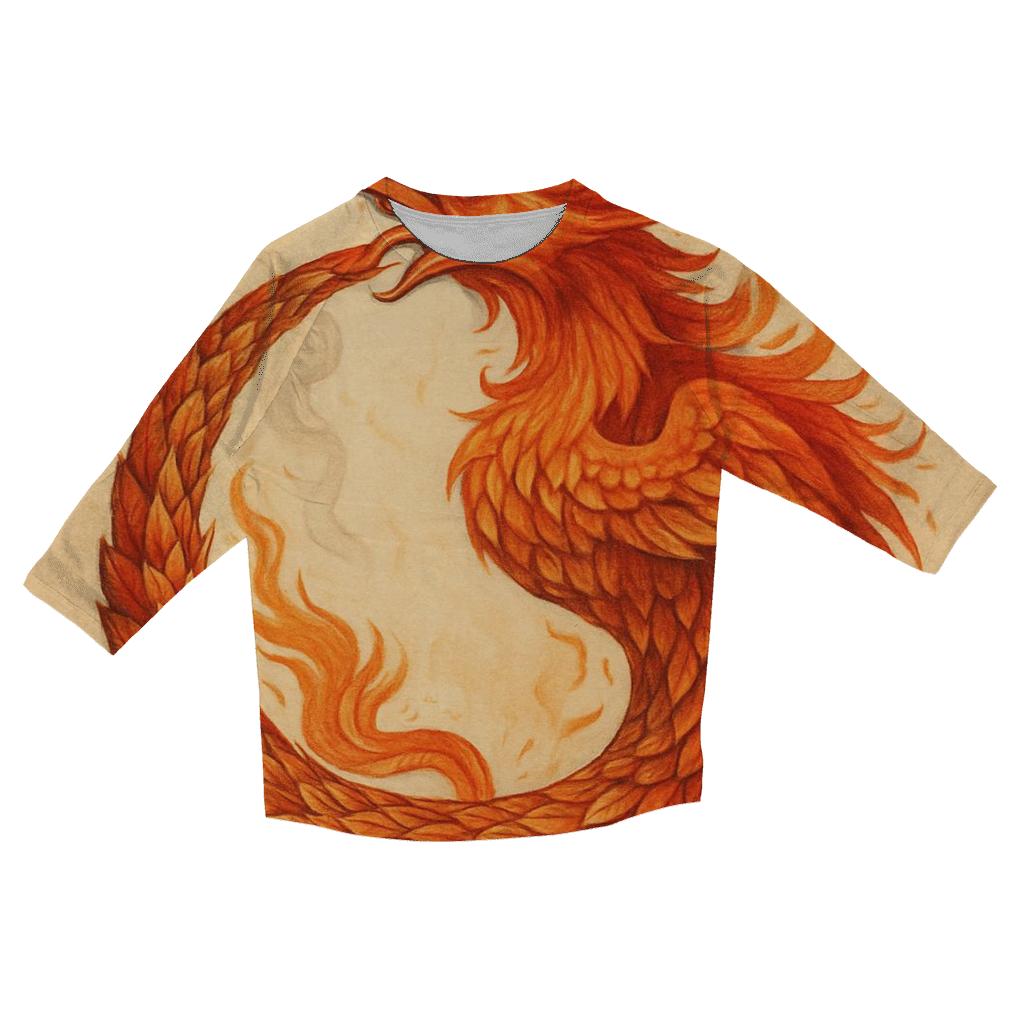Phoenix Dual Ouroboros cotton quarter sleeve shirts