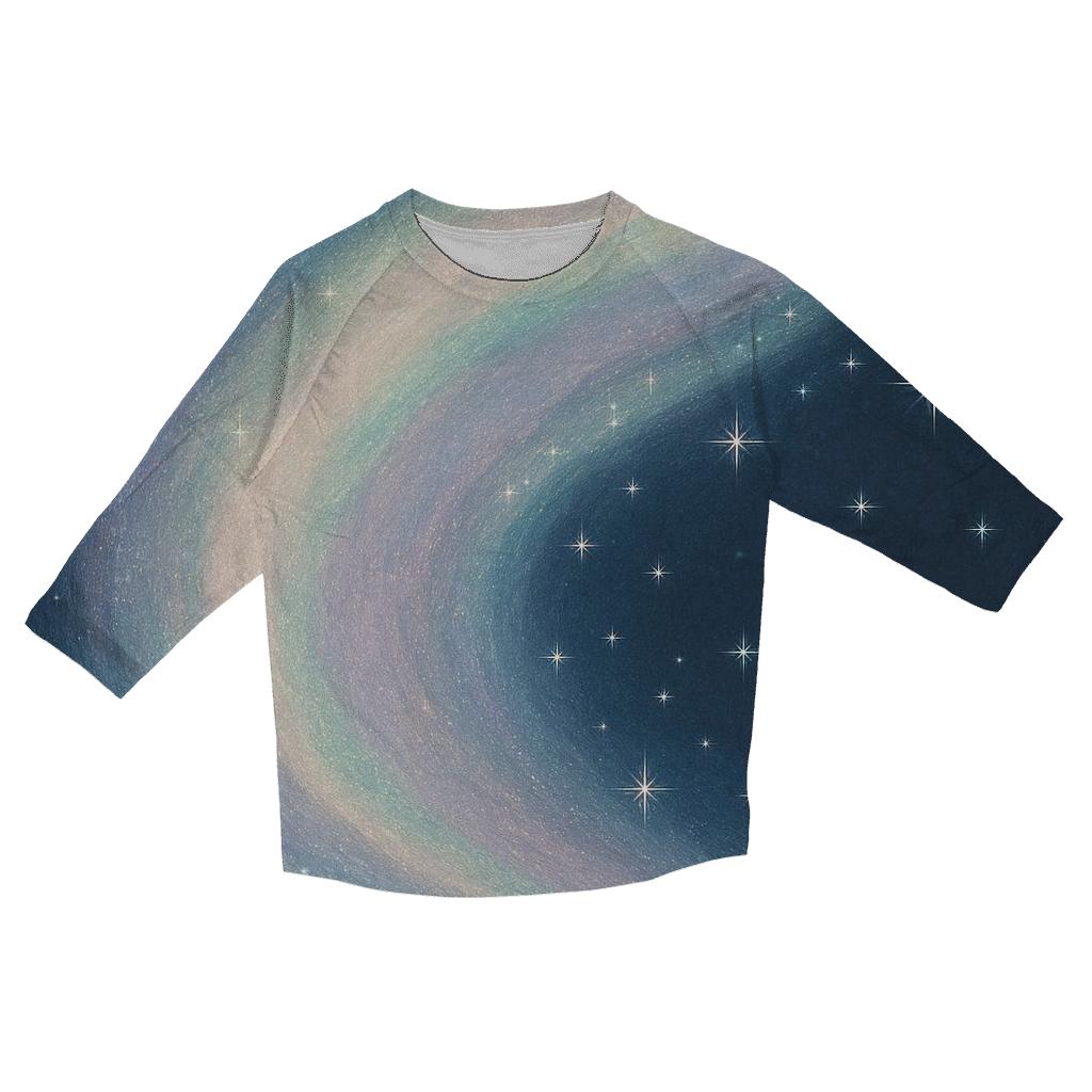 Midnight Aurora Shimmer cotton quarter sleeve shirts