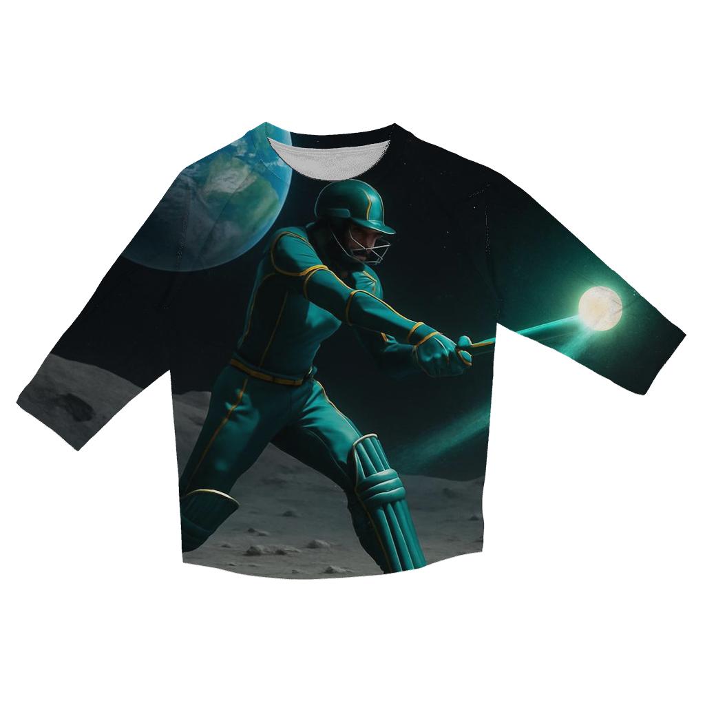 Lunar Cricket Night Match custom 3/4 sleeve shirts