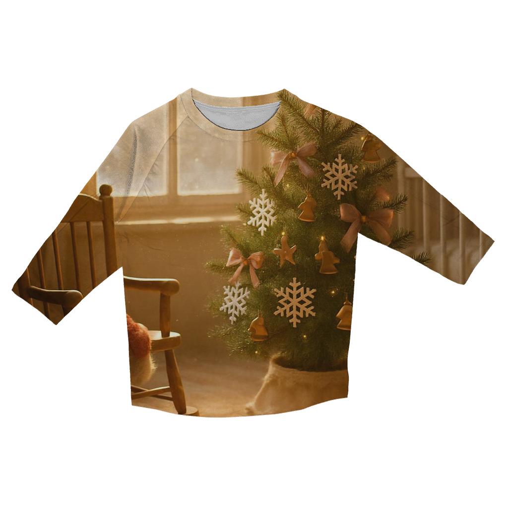 Christmas Morning Sunlight In The Nursery printed three quarter sleeve shirts