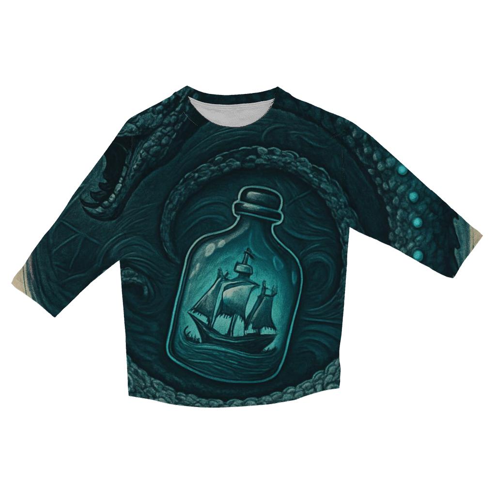 Ocean Abyss Ouroboros trendy 3/4 sleeve tops