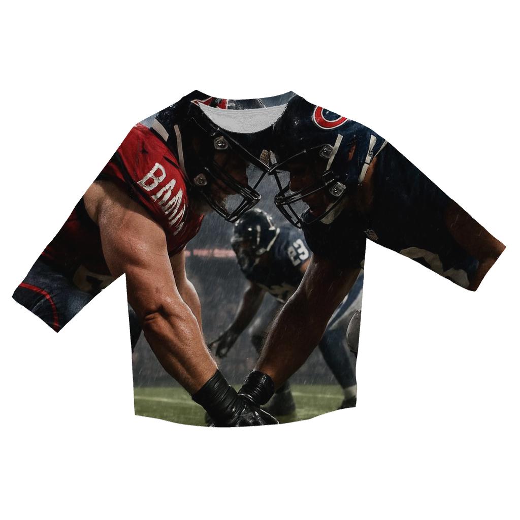 Storm Surge Showdown Braves Vs Cubs printed three quarter sleeve shirts