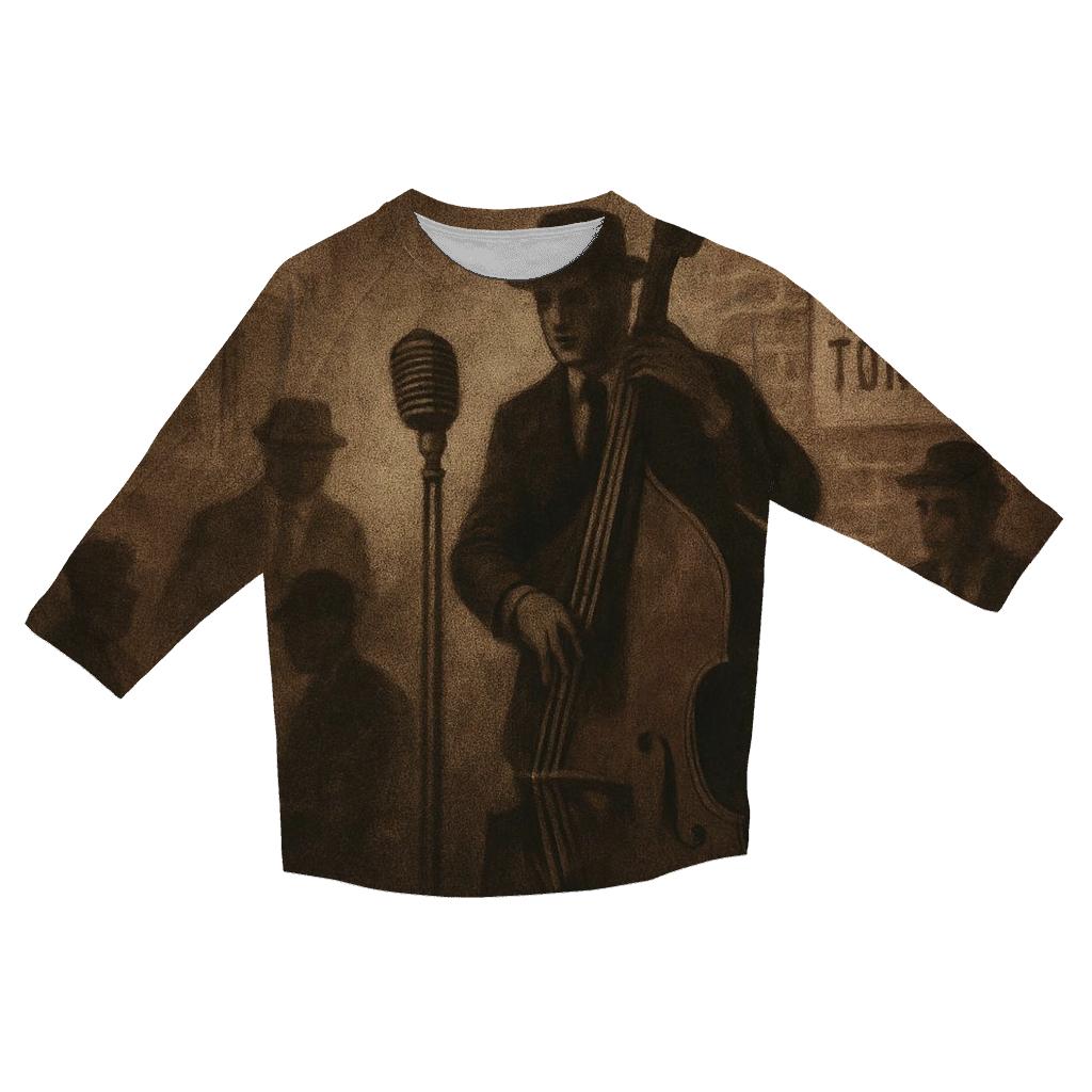 Antique Coffeehouse Jazz Session cotton quarter sleeve shirts