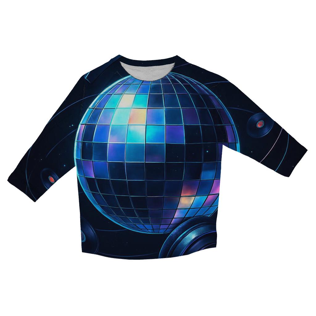 Holographic Disco Orbit cotton quarter sleeve shirts