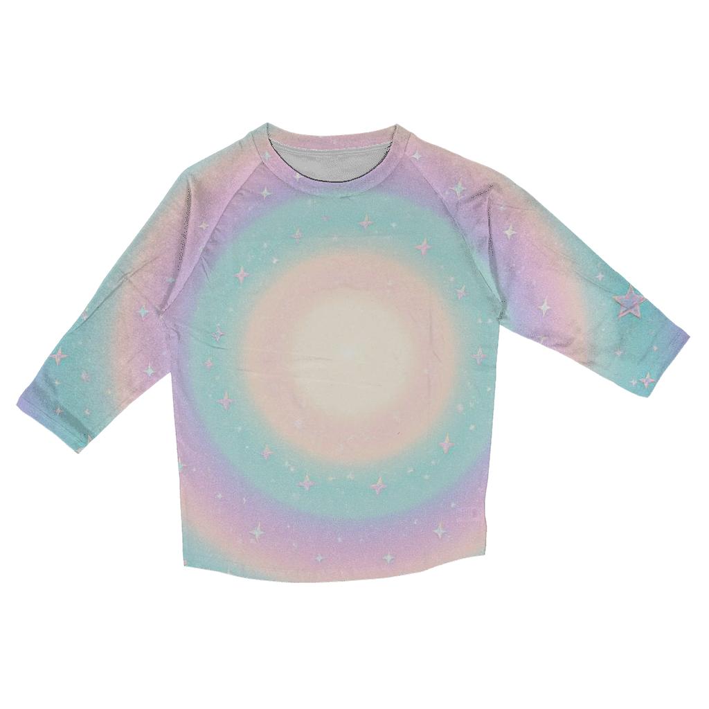 Pastel Halo Glitterstorm printed three quarter sleeve shirts