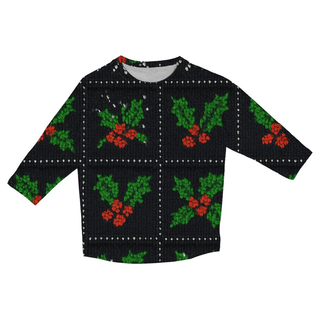 Holly Explosion Checkerboard personalized 3/4 sleeve tees