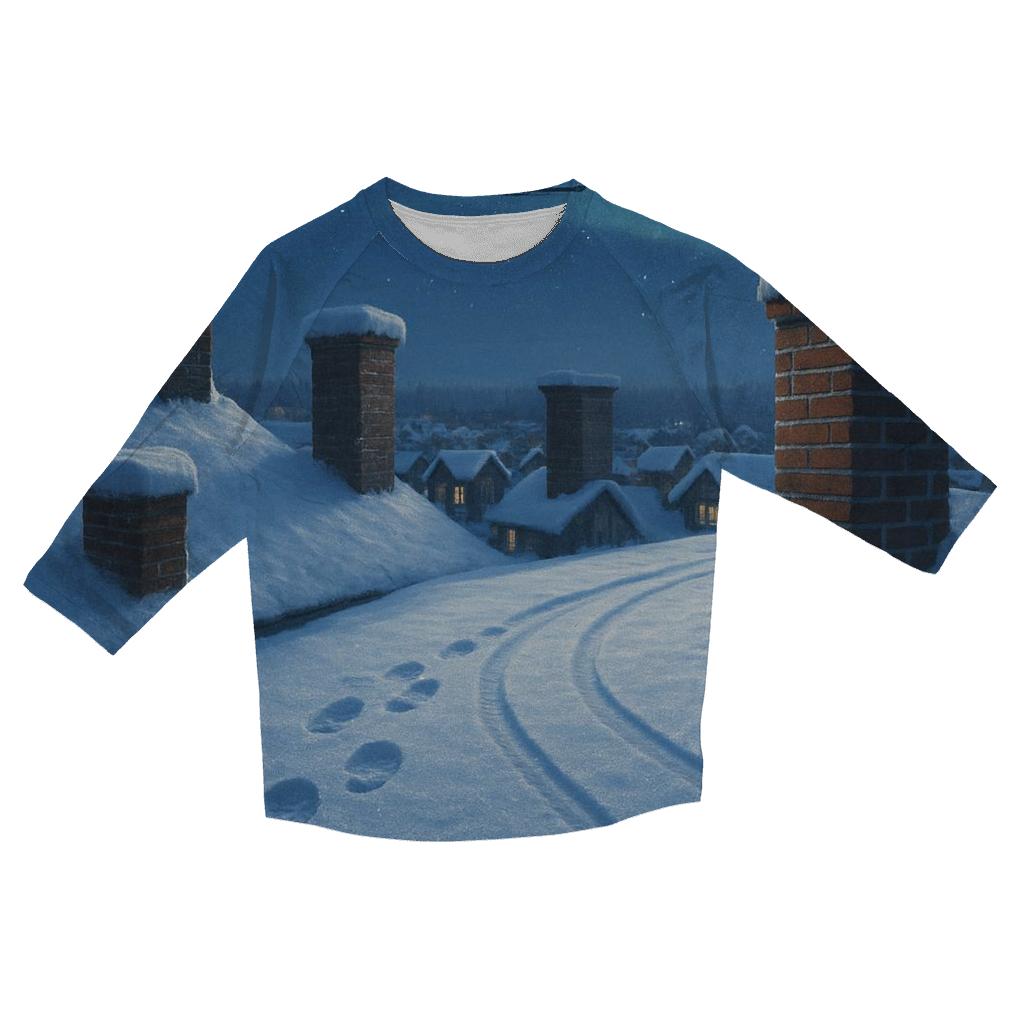 Santa Tracks Across The Rooftops cotton quarter sleeve shirts