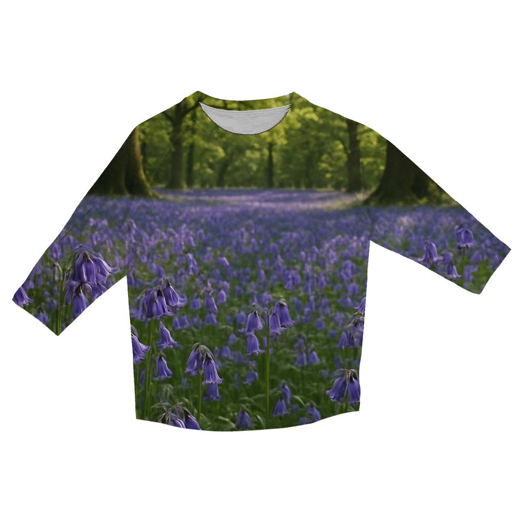 Bluebells Under Ancient Oak Canopy personalized 3/4 sleeve tees