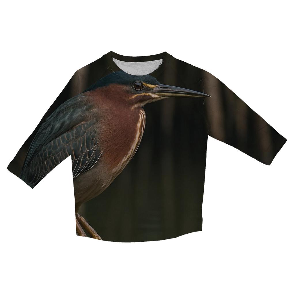 Mangrove Sentinel Green Heron casual three quarter sleeve shirts