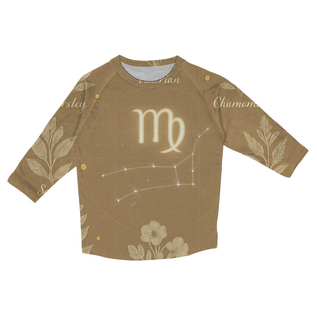 Virgo Celestial Herb Garden Chart personalized 3/4 sleeve tees