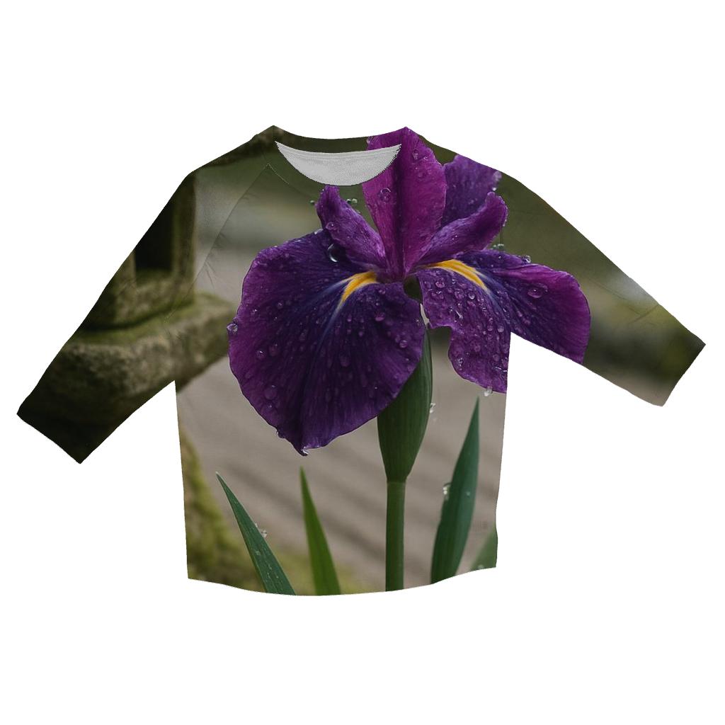 Iris Beside Traditional Garden Stone Lantern cotton quarter sleeve shirts