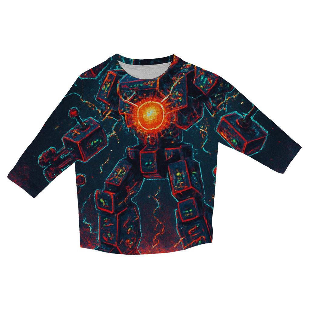 Fragmented Arcade Guardian custom 3/4 sleeve shirts