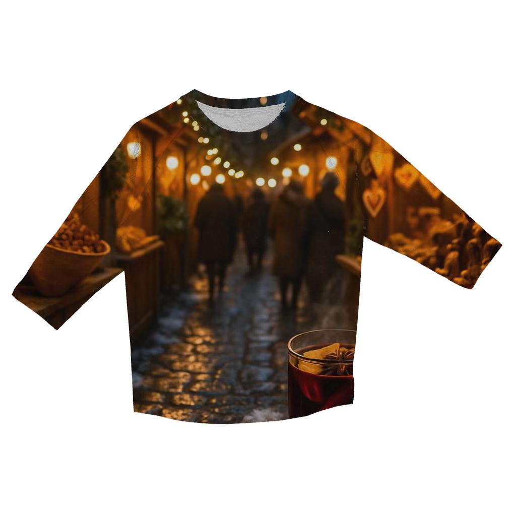 Old World Christmas Market Alley custom 3/4 sleeve shirts