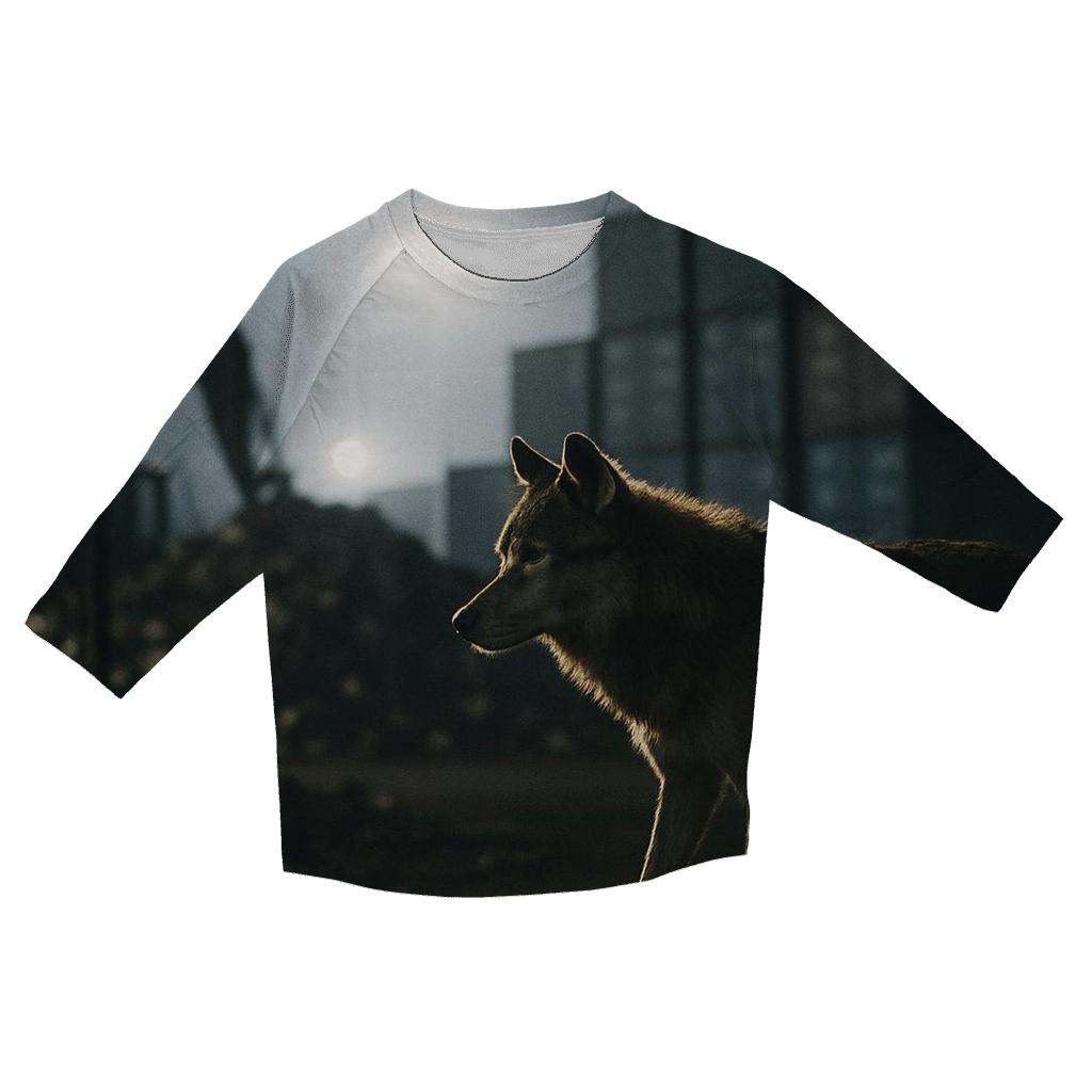 Industrial Periphery Nighttime Scavenger Wolf personalized 3/4 sleeve tees