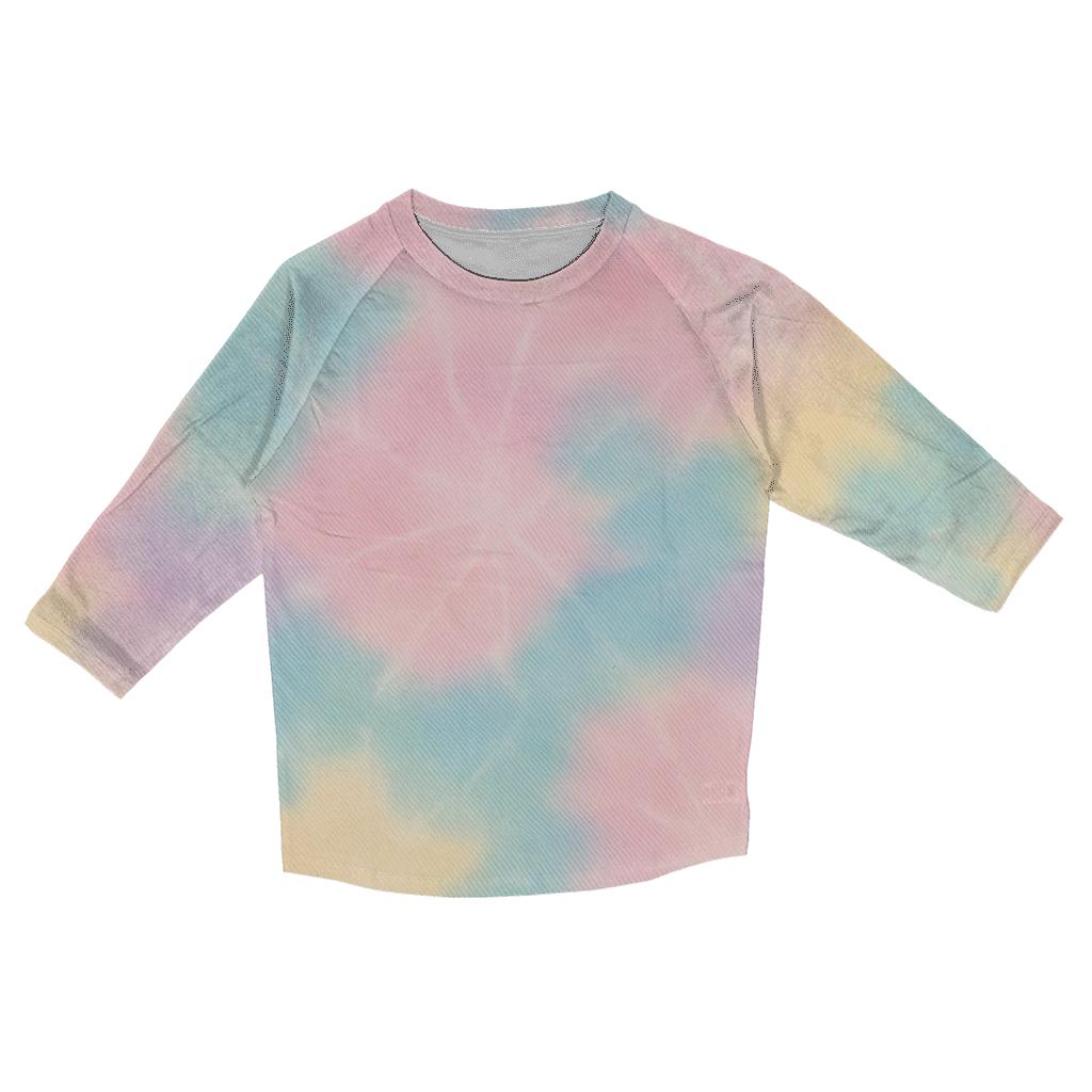 Pastel Rainbow Crumple Field custom 3/4 sleeve shirts