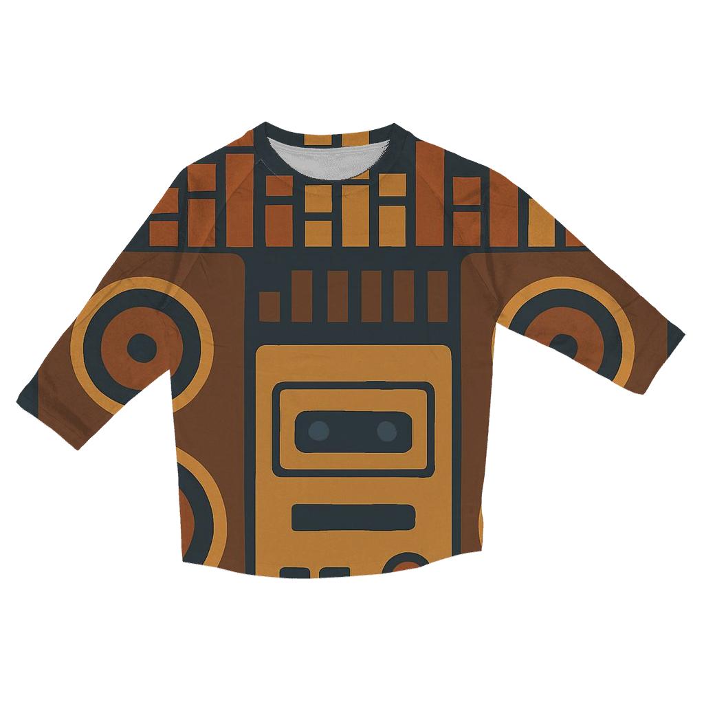 Vintage Stereo Soundscape casual three quarter sleeve shirts