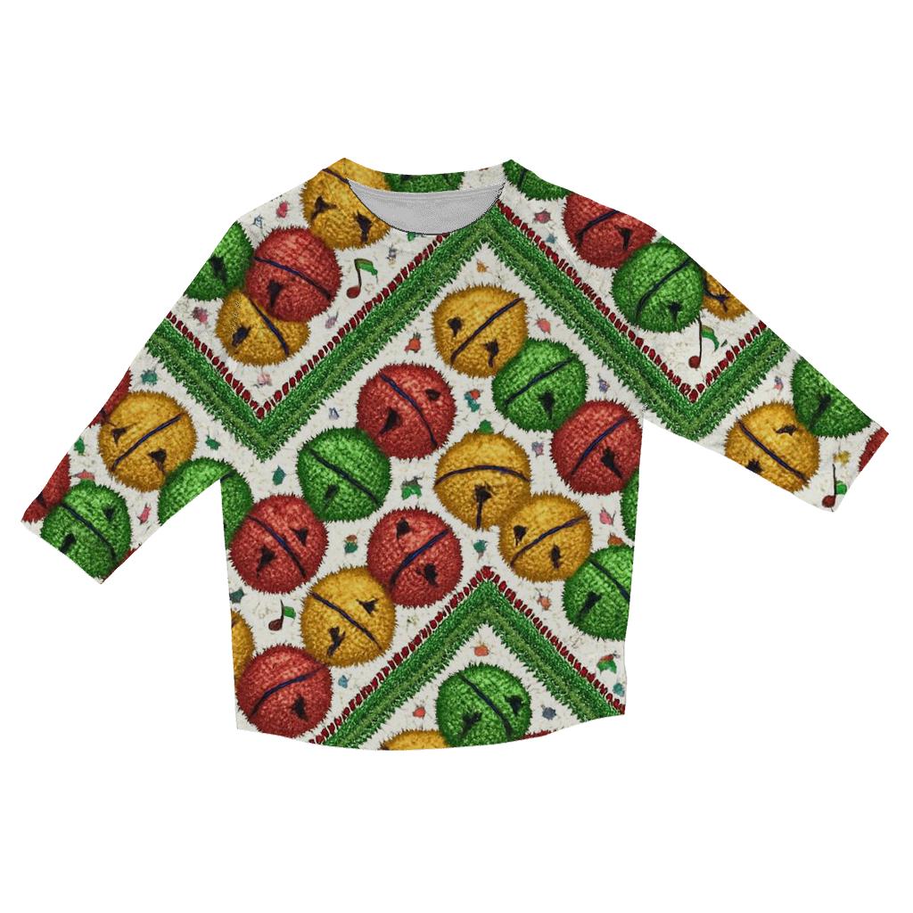 Jingle Bell Avalanche Chevron trendy 3/4 sleeve tops
