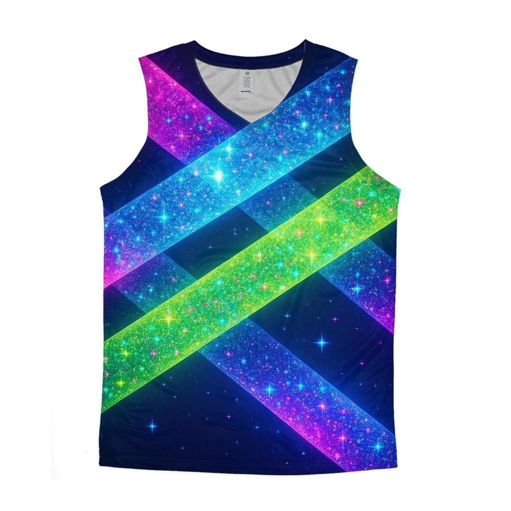 Neon Prism Mirage casual summer tank tops