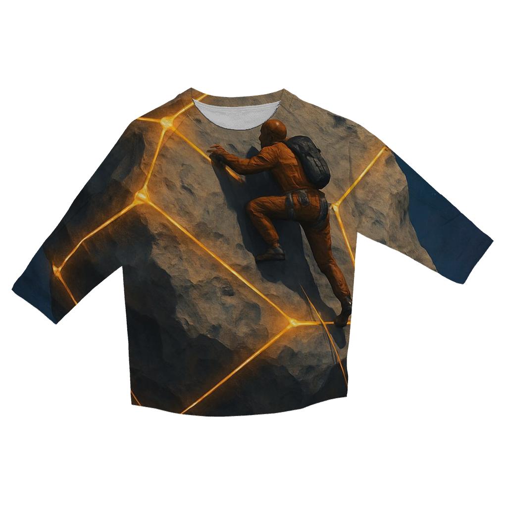 Asteroid Climbing Challenge stylish quarter sleeve tops