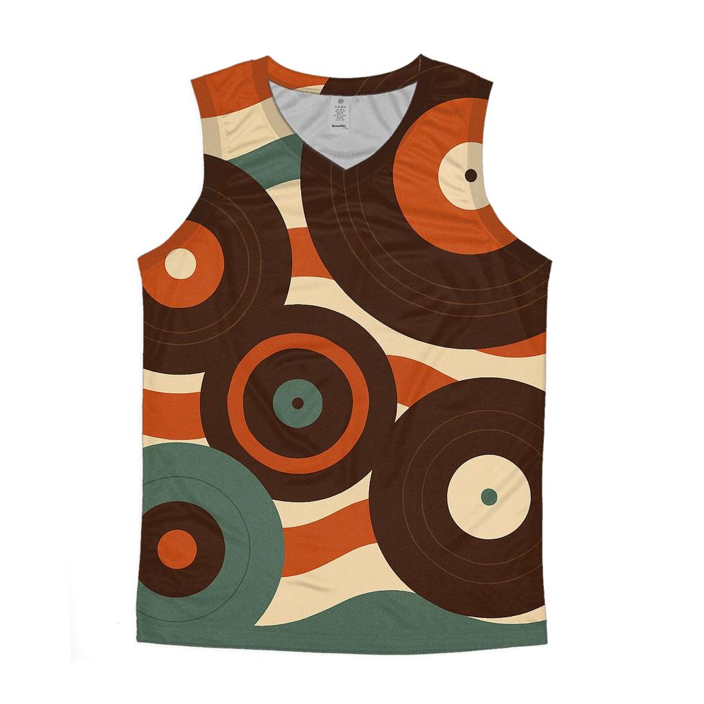 Retro Record Waves stylish racerback tanks