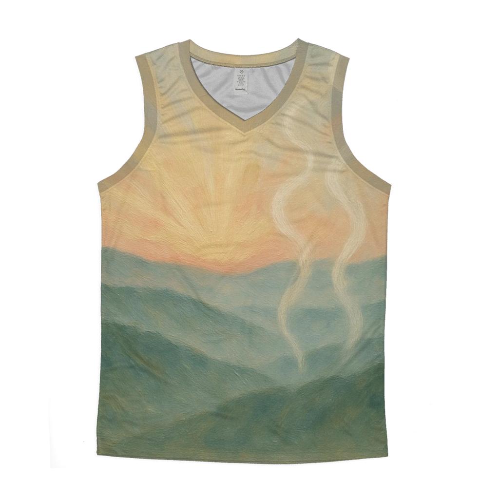 Breath Of Dawn graphic print tank tops