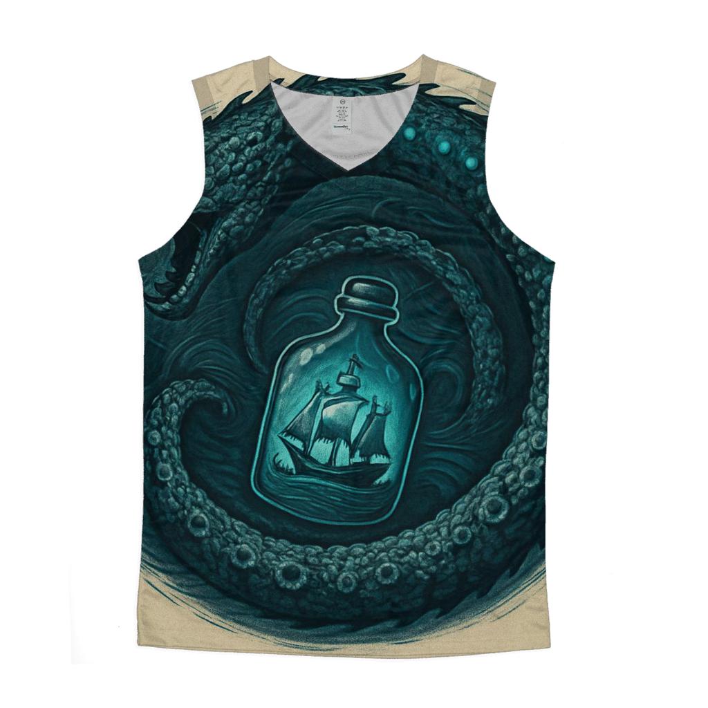 Ocean Abyss Ouroboros cotton sleeveless tops