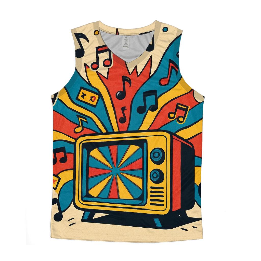 Retro TV Music Portal designer workout tanks