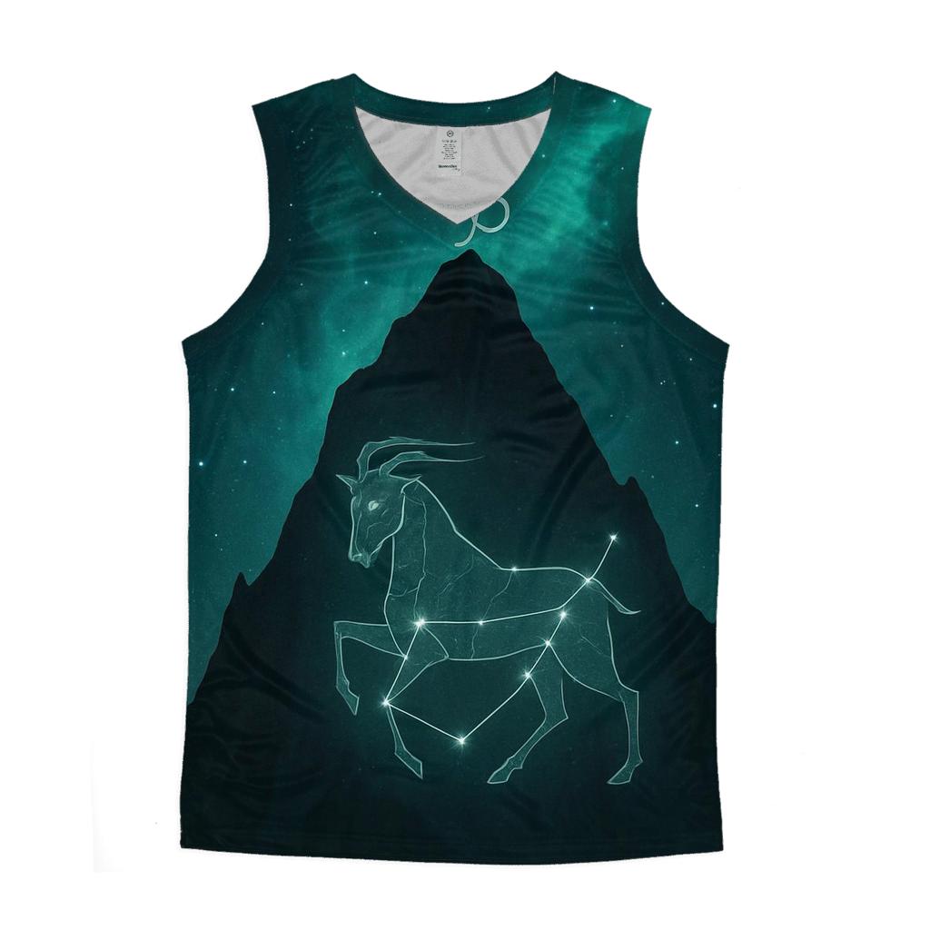 Capricorn Mountain Nebula Crest designer workout tanks