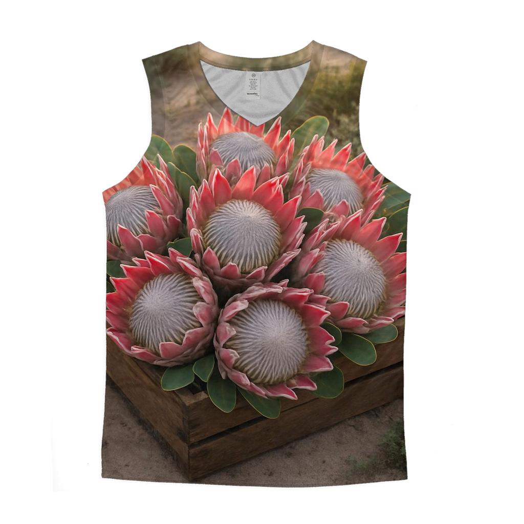 Protea Harvest In Coastal Fynbos designer workout tanks