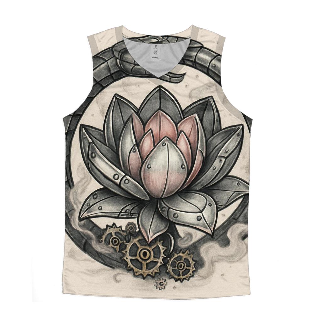 Mechanical Lotus Ouroboros sports performance tank tops