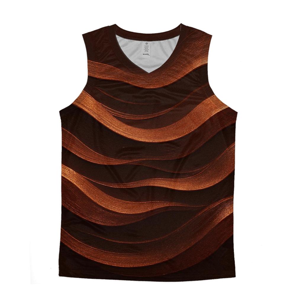Copper Mirage Waves trendy fitted tank tops