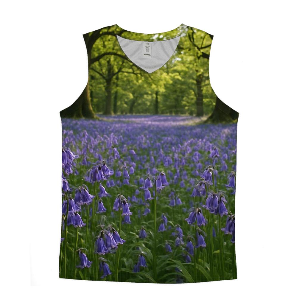 Bluebells Under Ancient Oak Canopy personalized athletic tanks