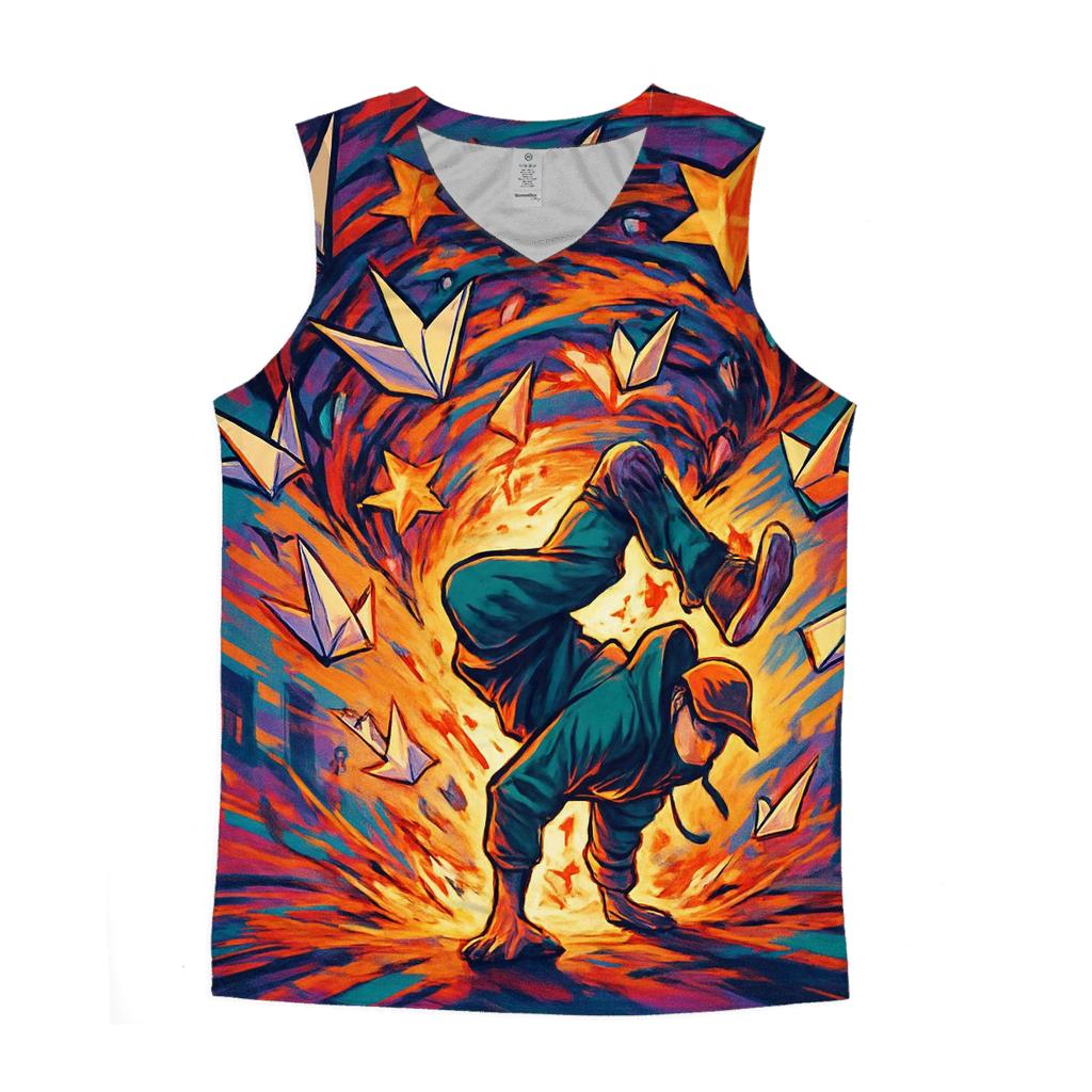 Origami Tornado Dancer designer workout tanks